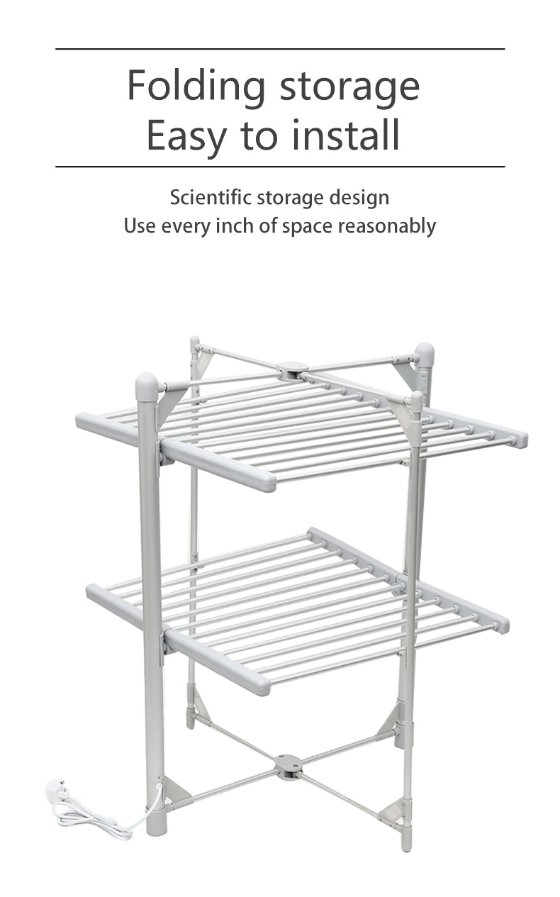 Drying Rack Clothes, 2-Tier Multifunctional Large Clothesrack Large Alumium Garment Clothes Laundry Racks with Indoor Outdoor