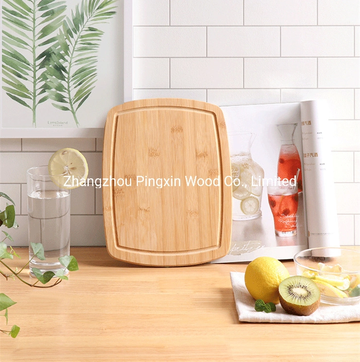 Concise Style portable Light and Thin Bamboo Cutting Board with Groove