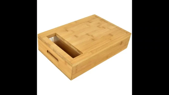 Tagliere su misura in legno di acacia massiccio e spesso per la grande cucina in qualità a grana fine, tagliere in legno