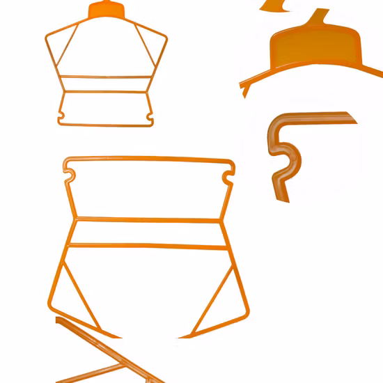 Prezzo economico, forma del corpo, gruccia per costumi da bagno in plastica piatta per bambini