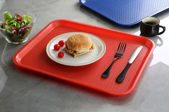 Servizio catering Vassoio da portata in plastica antiscivolo per fast food per bar ristorante mensa