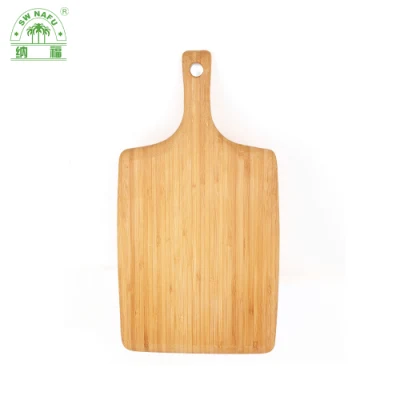 Tagliere lungo e spesso in legno di bambù, tagliere per pizza con manico per cucina